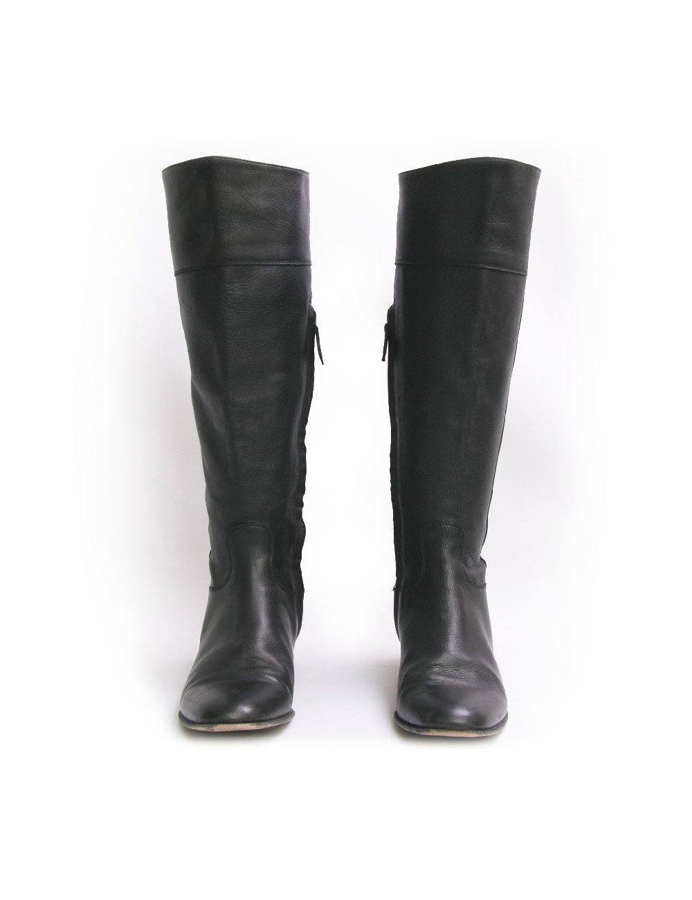 Bottes HERMES en cuir noir T39,5