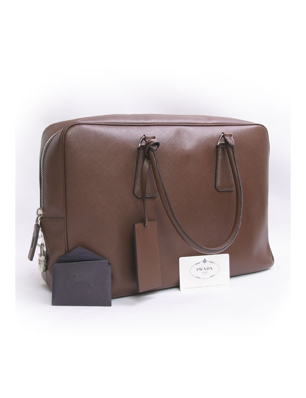 Sac Prada en toile marron