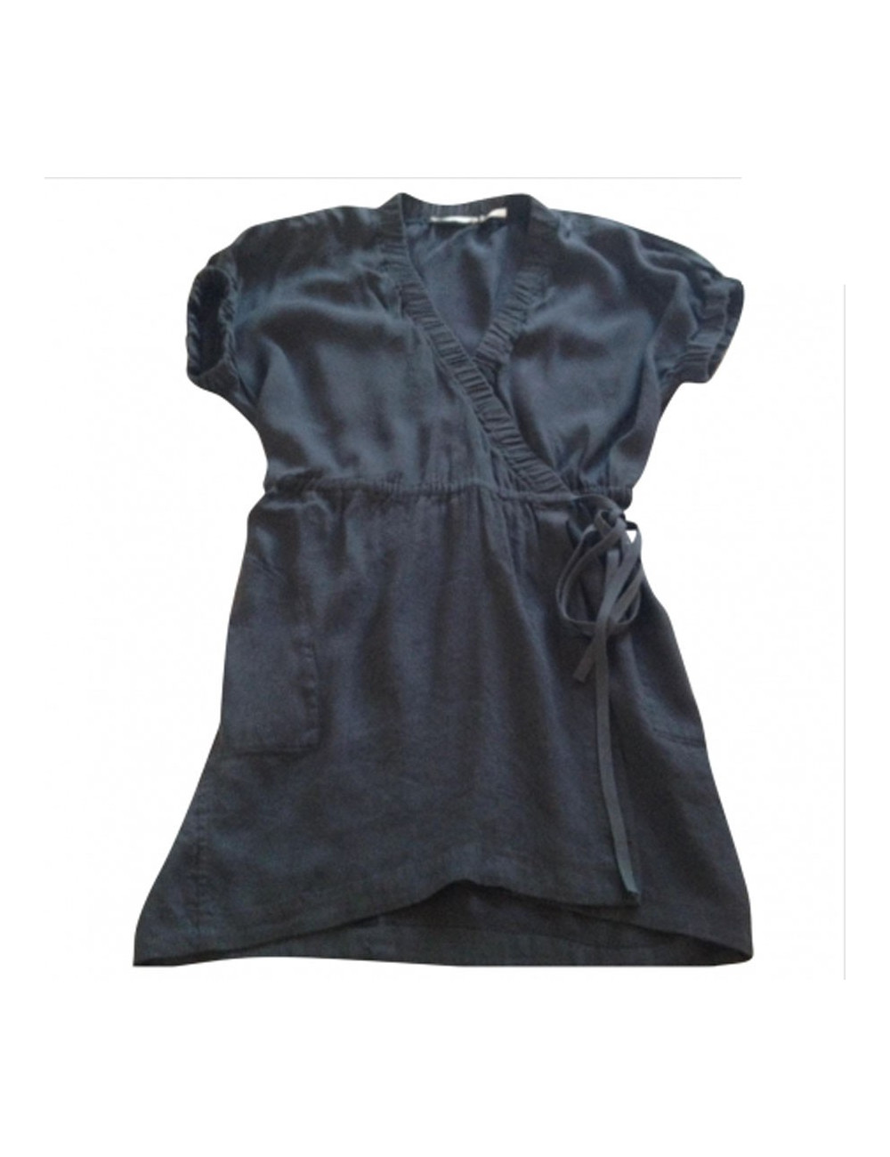 Robe portefeuille Isabel Marant en lin gris, T40