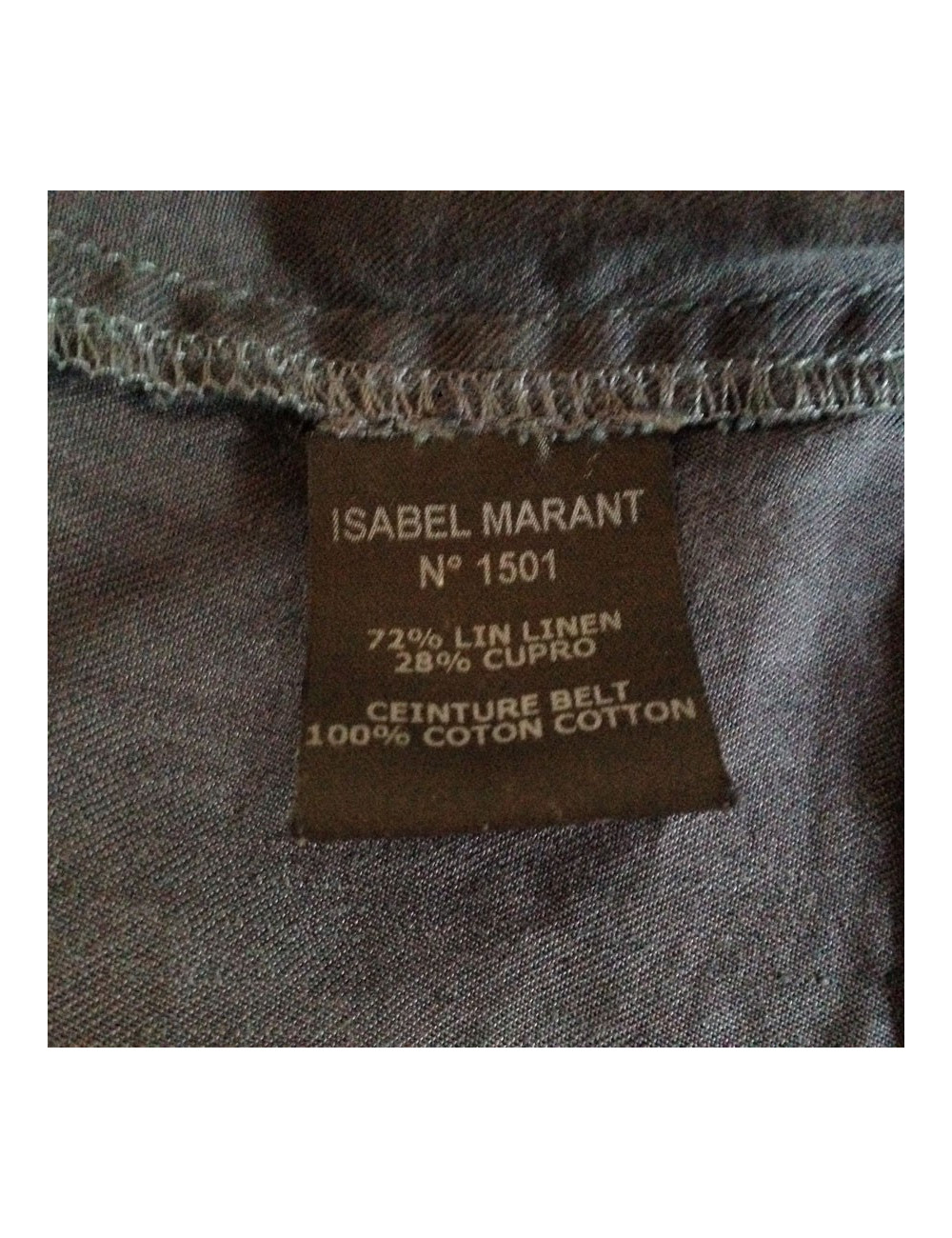 Robe portefeuille Isabel Marant en lin gris, T40