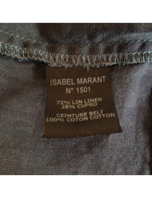 Robe Isabel Marant en lin ardoise, T40
