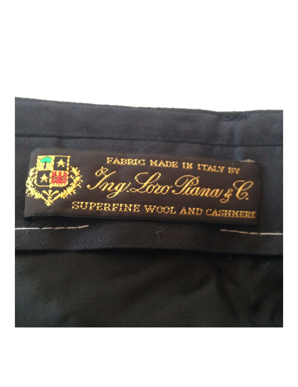 Pantalon droit Golden Goose en laine, noir, Taille L