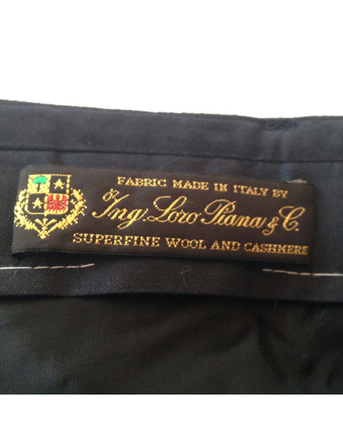 Pantalon droit Golden Goose en laine, noir, Taille L