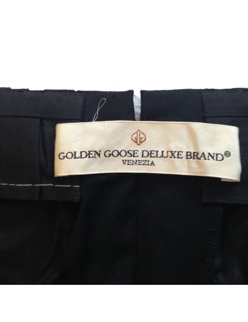Pantalon droit Golden Goose en laine, noir, Taille L