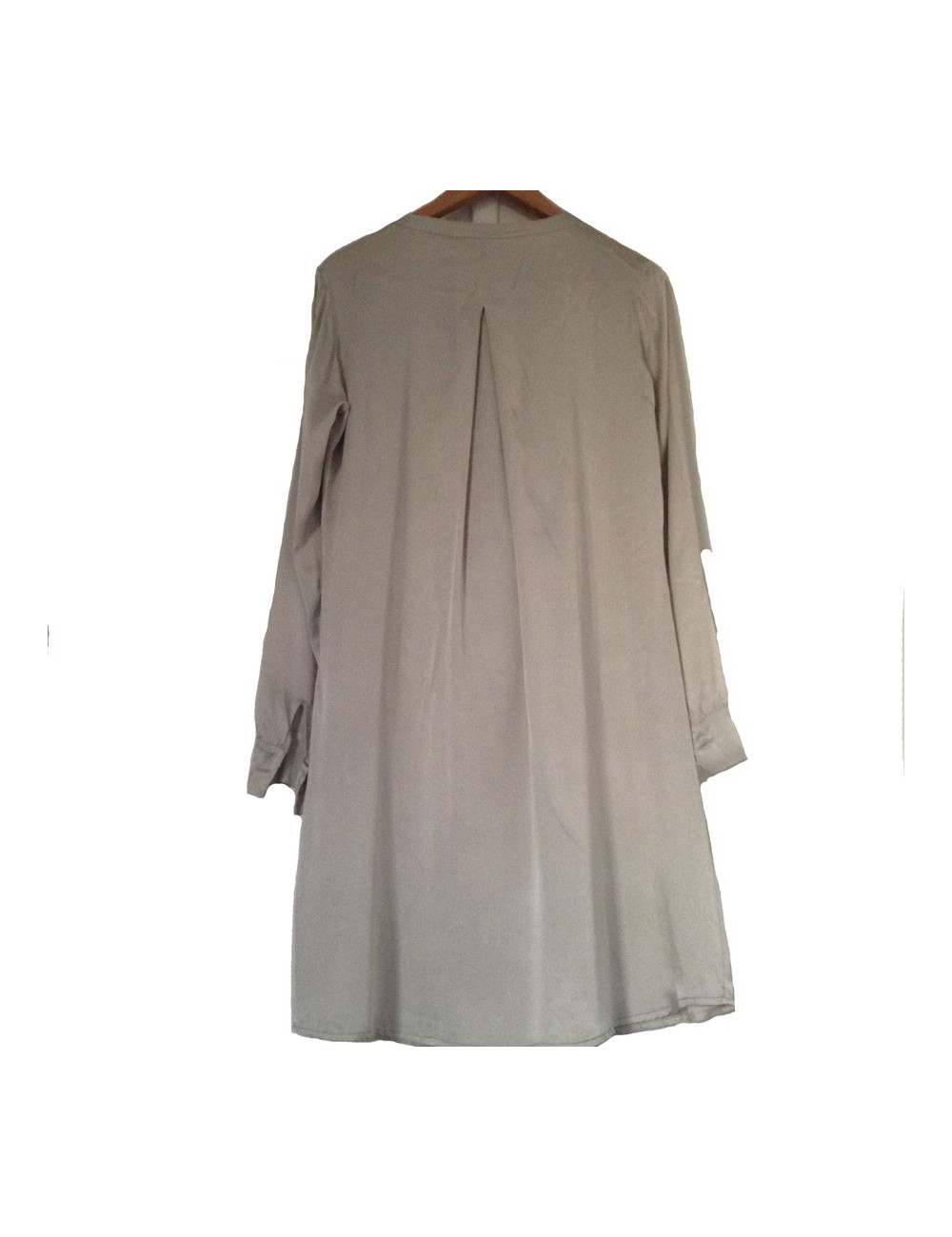 Robe en soie gris perle Manila Grace, T46 it