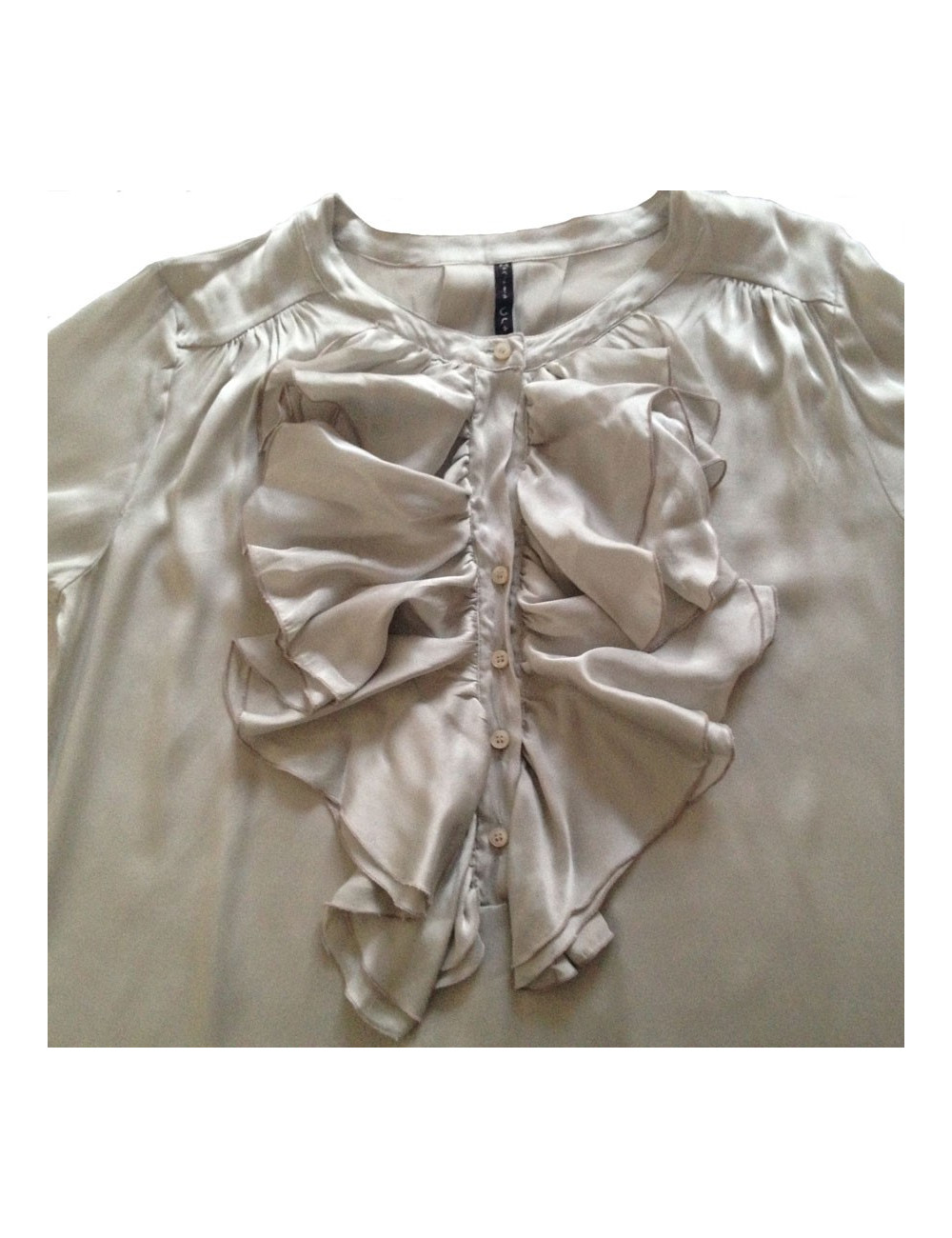 Robe en soie Manila Grace gris perle, T46 it