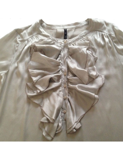 Robe en soie Manila Grace gris perle, T46 it