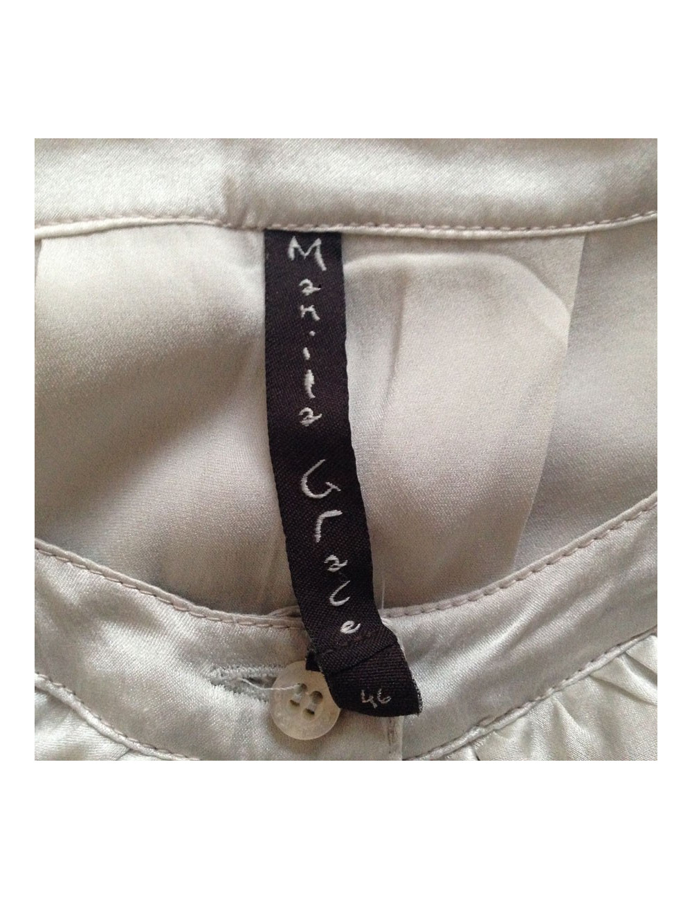 Robe en soie gris perle Manila Grace, T46 it