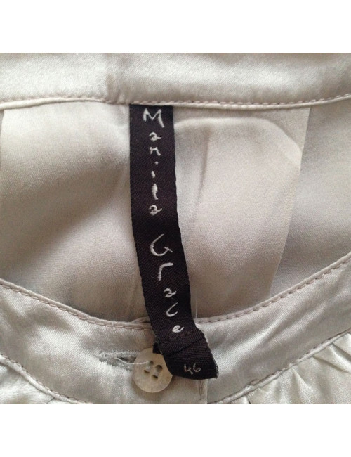 Robe en soie gris perle Manila Grace, T46 it