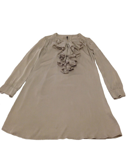 Robe en soie gris perle Manila Grace, T46 it