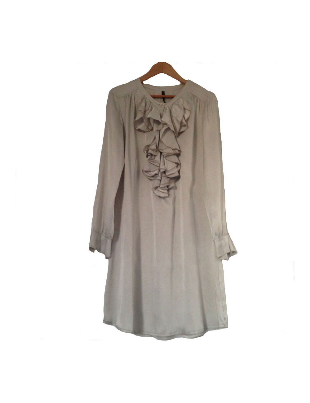 Robe en soie Manila Grace gris perle, T46 it