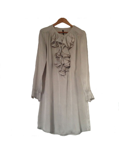 Robe en soie gris perle Manila Grace, T46 it