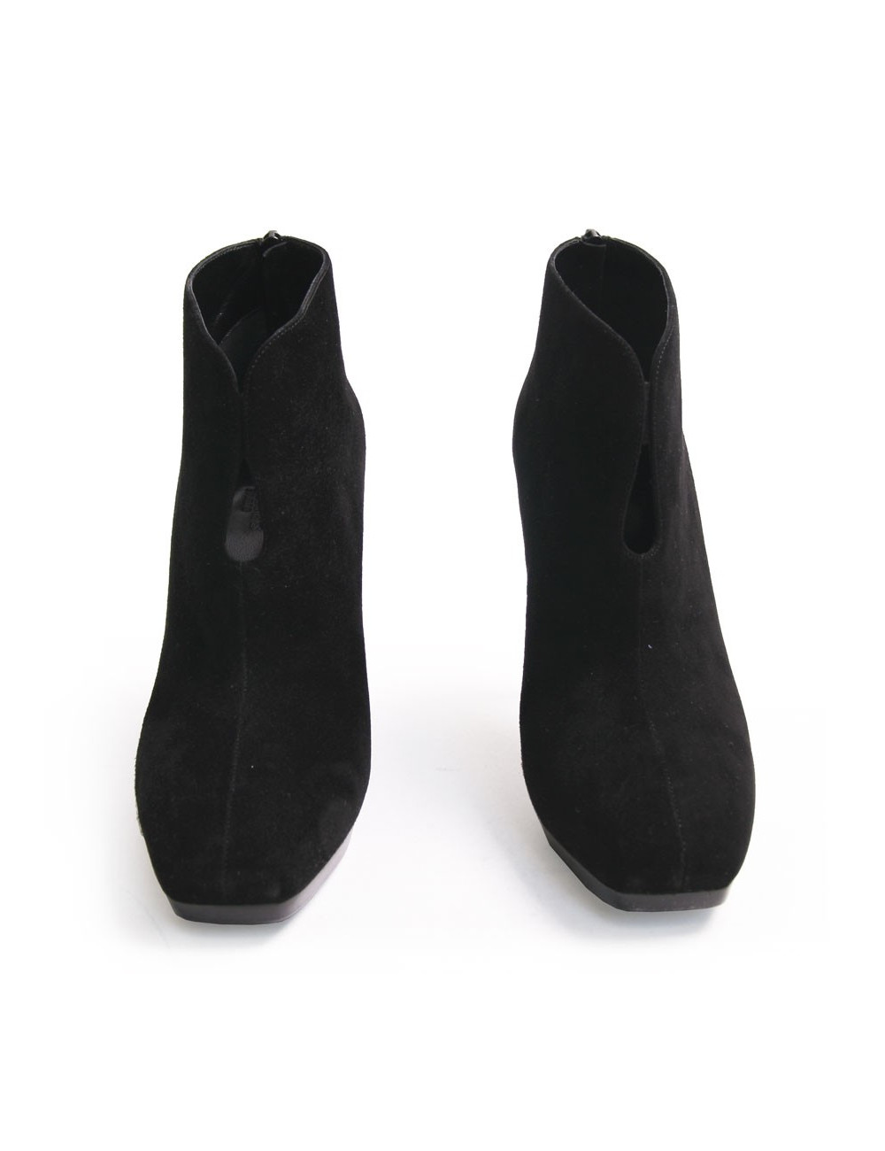 Boots HERMES T38,5 daim noir