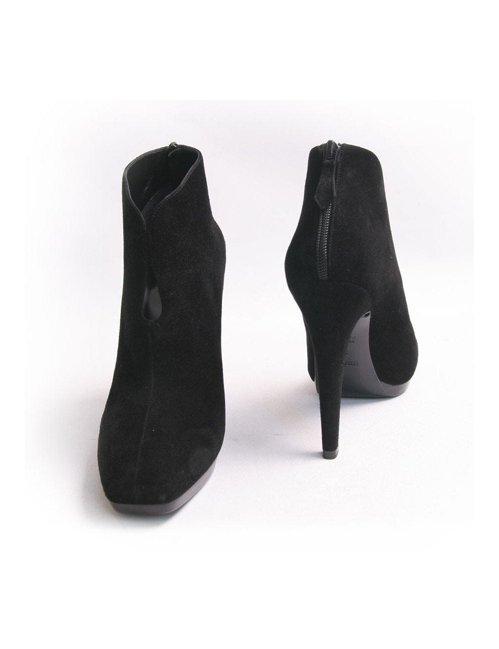 Boots HERMES T 39 daim noir