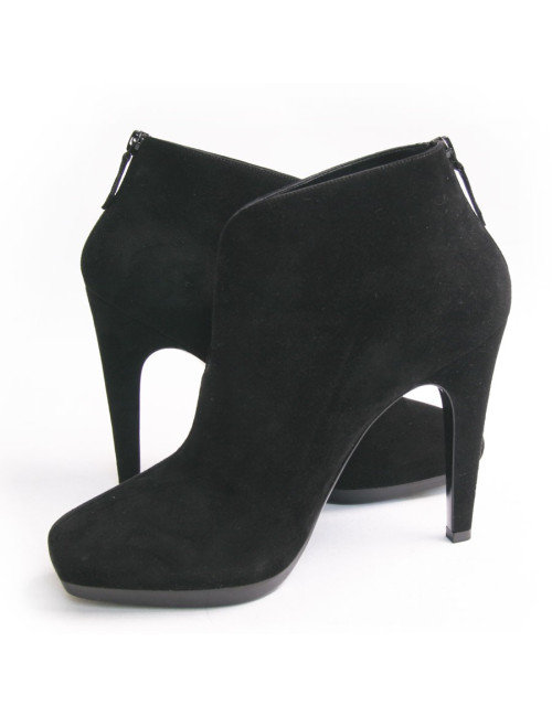 Boots HERMES T 39 daim noir