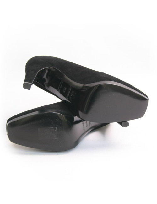 Boots HERMES T 39 daim noir