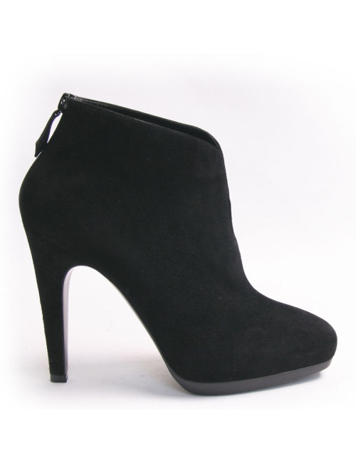 Boots HERMES T38,5 daim noir