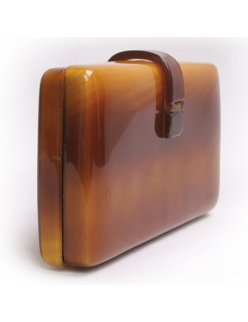 Pochette minaudière CESARE PICCINI façon écaille vintage