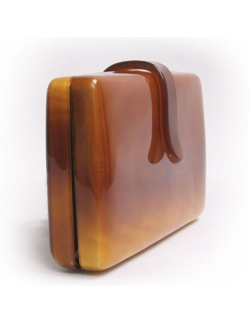 Pochette minaudière CESARE PICCINI façon écaille vintage