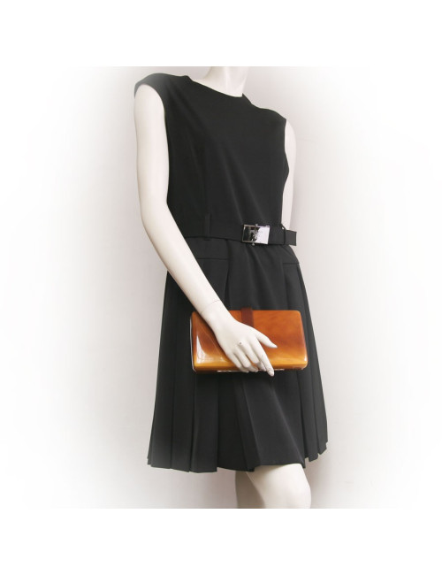 Pochette minaudière CESARE PICCINI façon écaille vintage