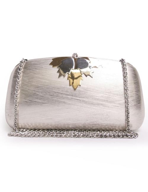 sac minaudière RODO  argentée et dorée