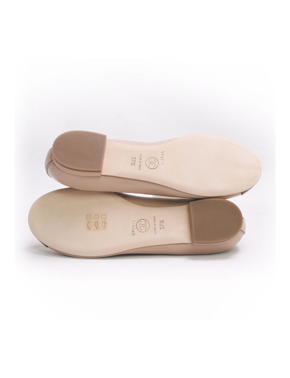 Ballerines CHANEL T 37.5 bicolores 