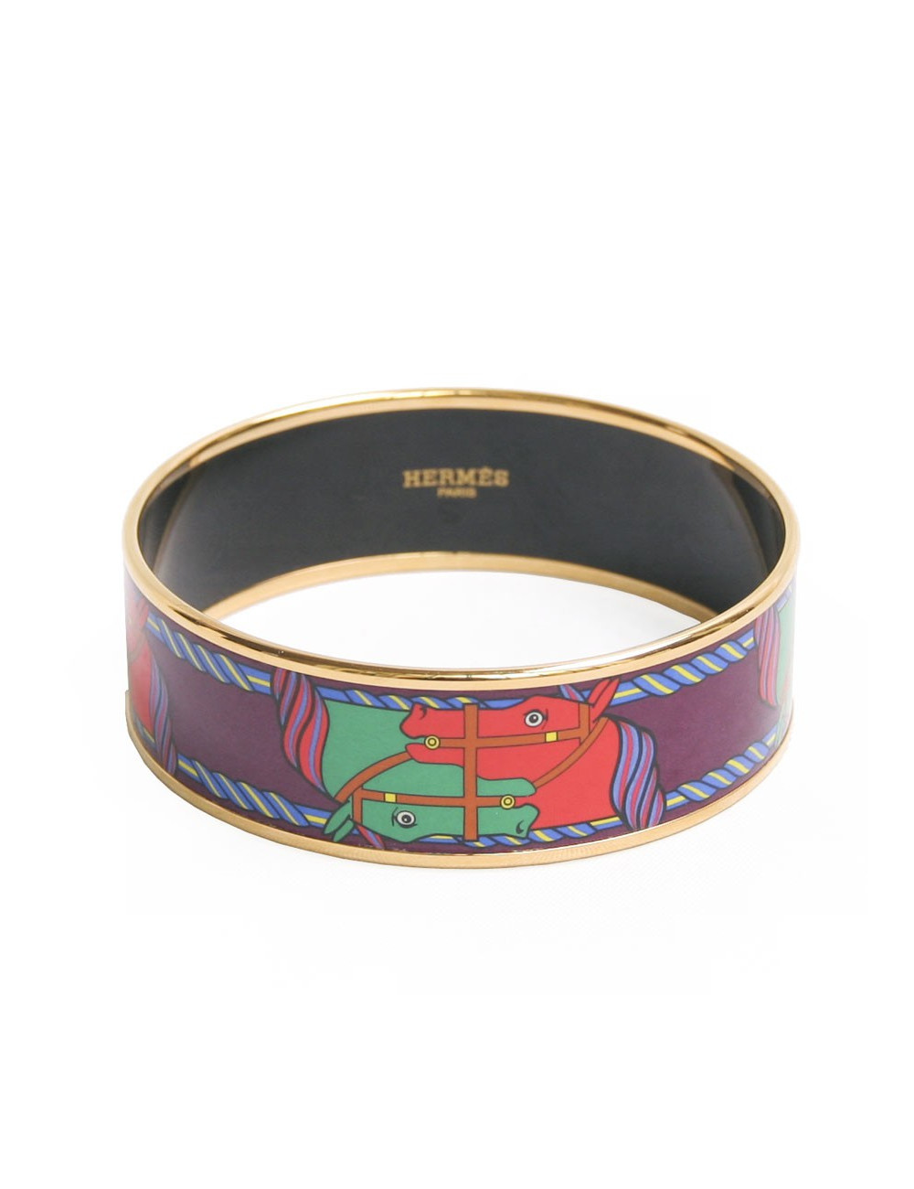 Bracelet HERMES "quadrille" doré