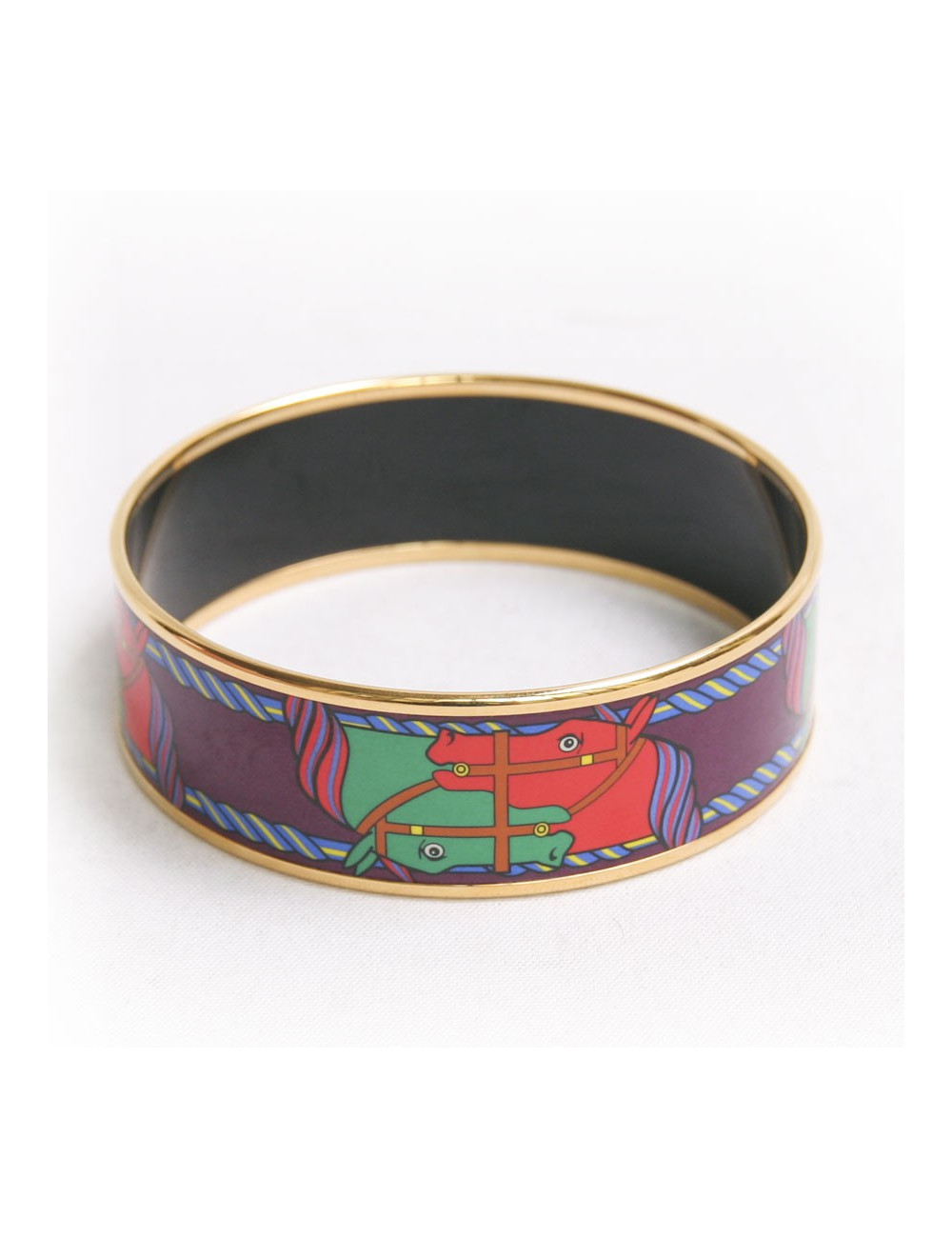 Bracelet HERMES "quadrille" doré