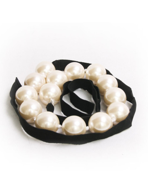 Sautoir grosses perles nacrées autres marques