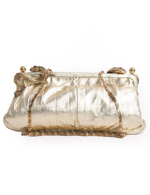 Pochette VALENTINO en cuir doré