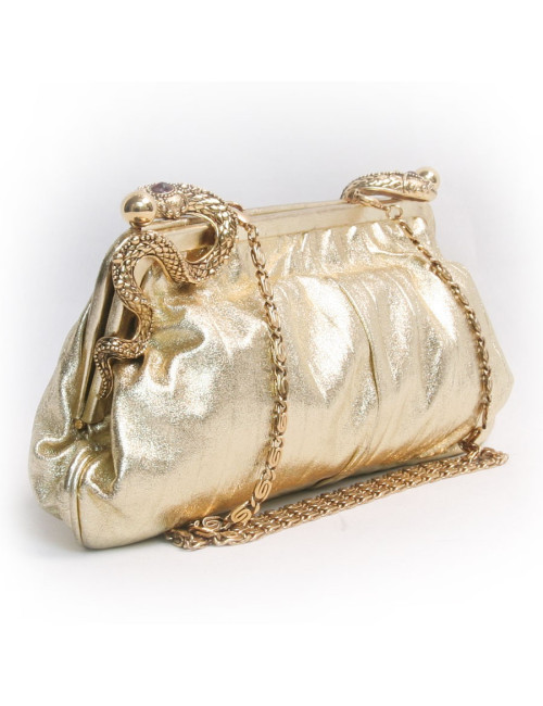 Pochette VALENTINO en cuir doré