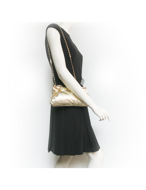 Pochette VALENTINO en cuir doré