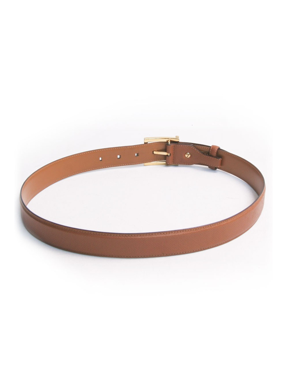 Ceinture BULGARI cuir grainé gold  homme