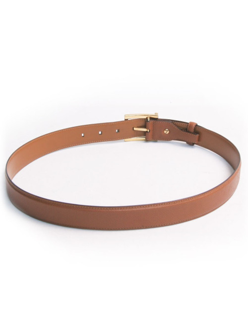 Ceinture BULGARI cuir grainé gold  homme