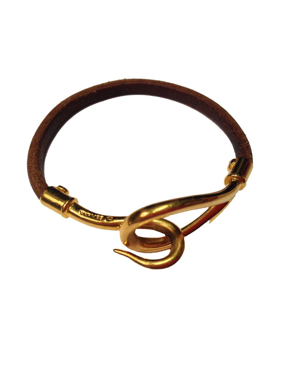 Bracelet Jumbo HERMES boucle dorée