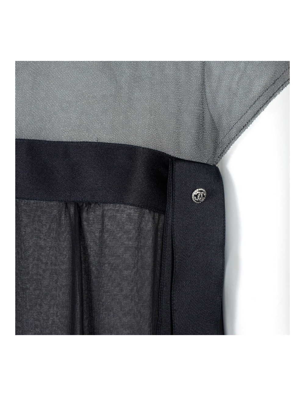 Robe longue du soir CHANEL  soie noire t38