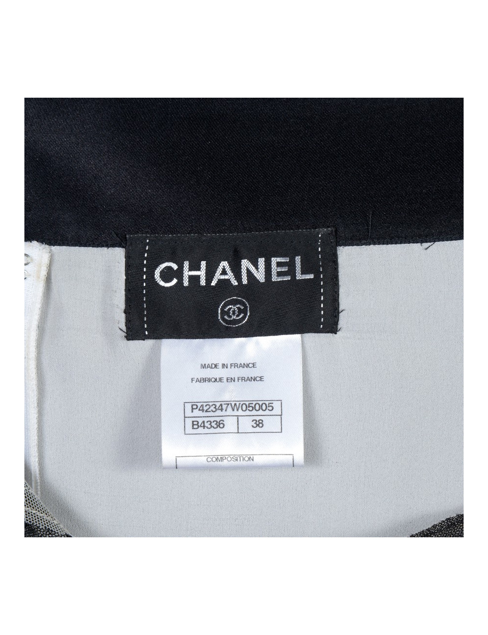 Robe longue du soir CHANEL  soie noire t38