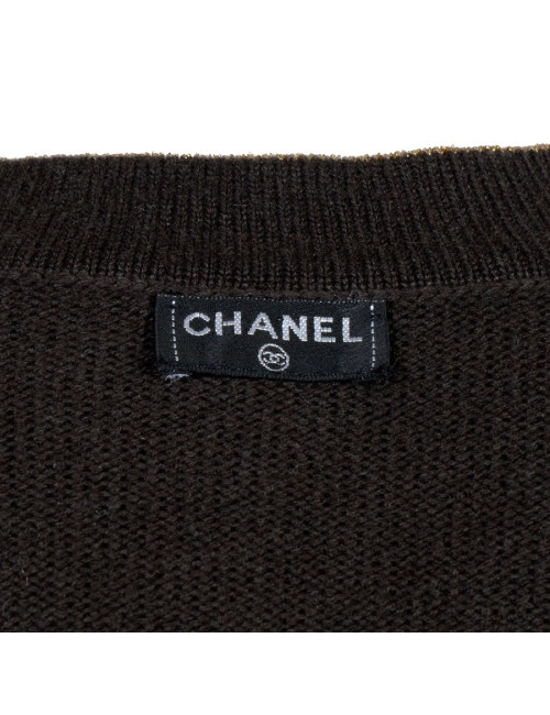Long gilet CHANEL vintage t 40 cachemire