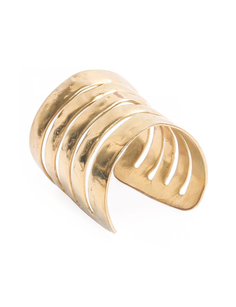 Manchette LA TRIBU RIGAUX  martelée  métal doré  