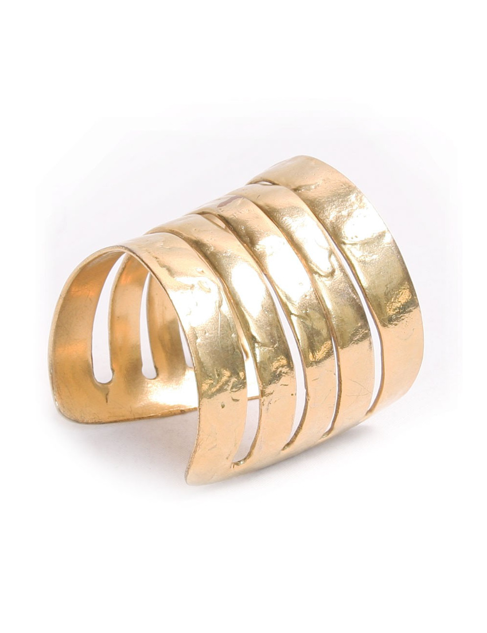 Manchette LA TRIBU RIGAUX  martelée  métal doré  