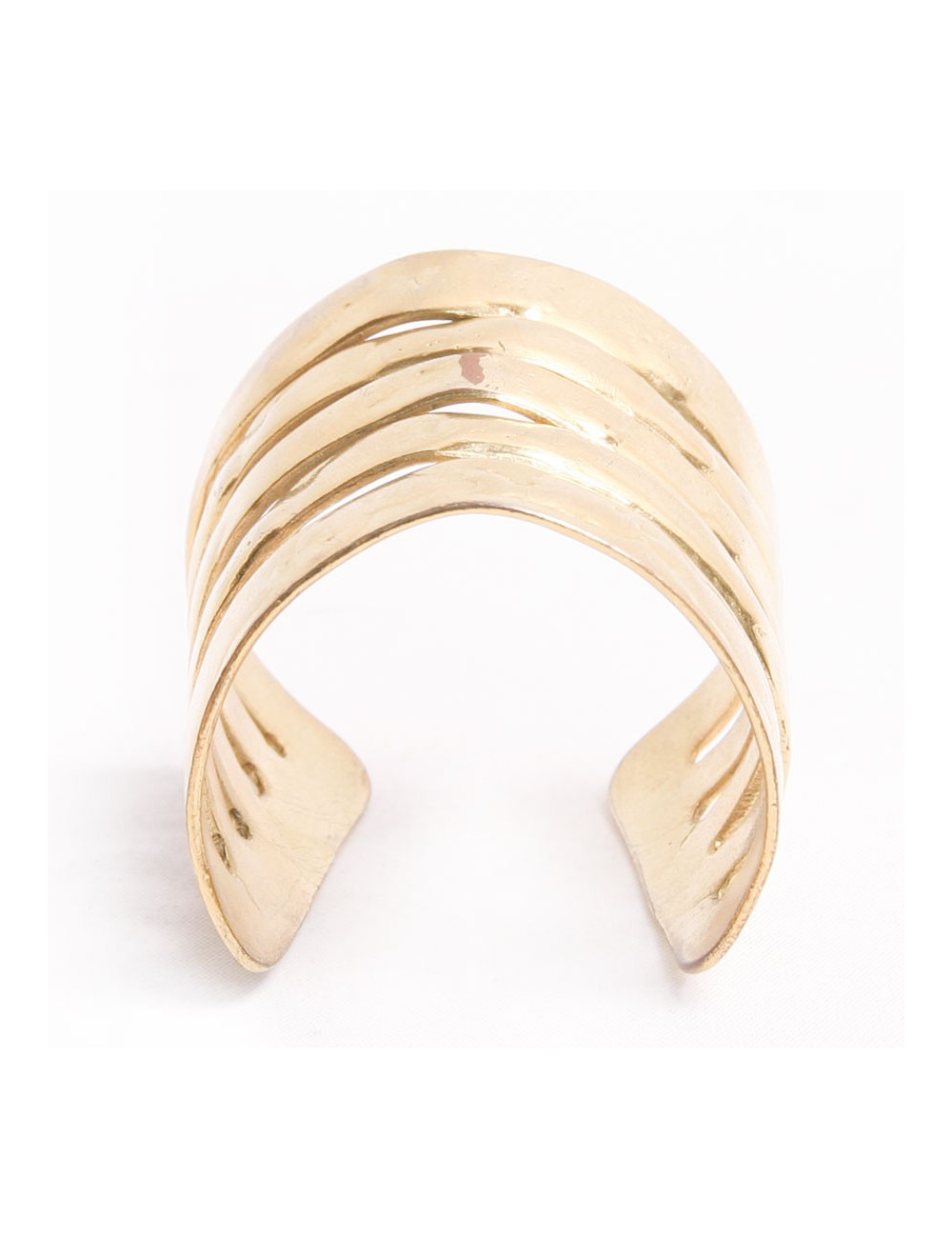 Manchette LA TRIBU RIGAUX  martelée  métal doré  