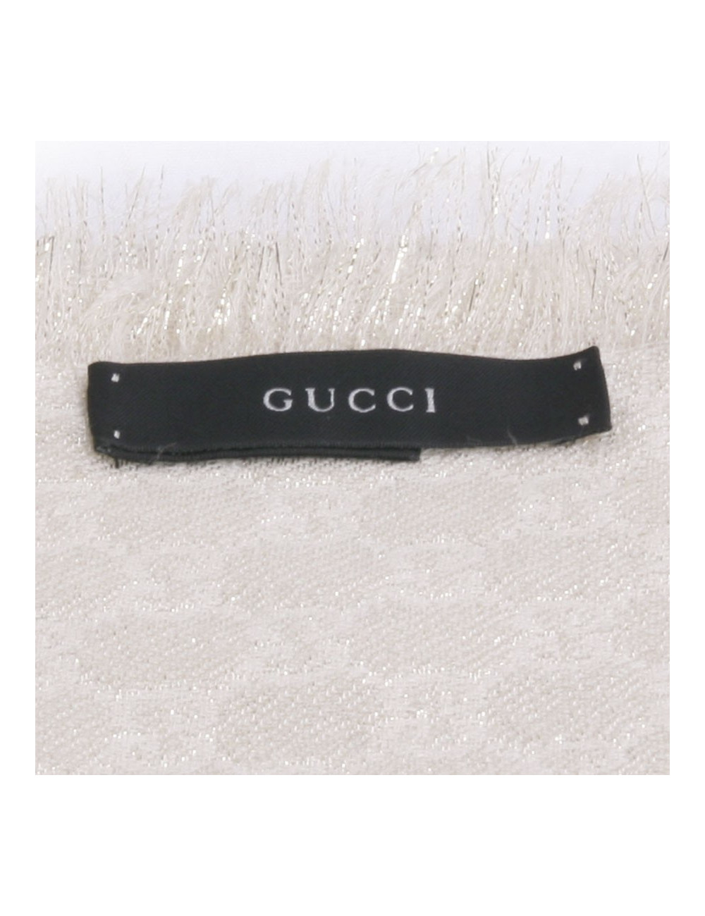 Châle  GUCCI beige et fils d'or 