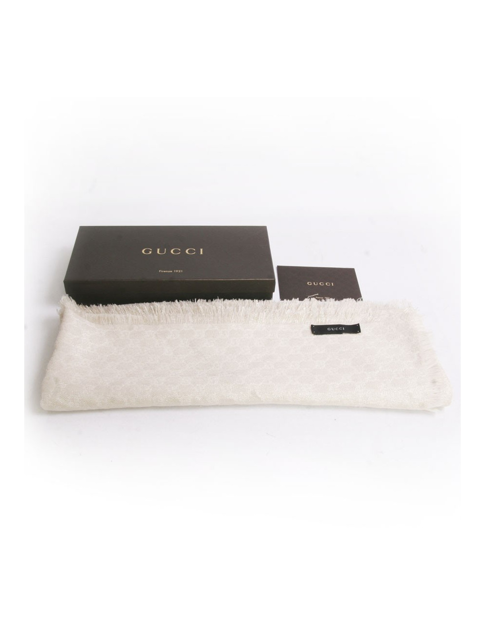Châle  GUCCI beige et fils d'or 