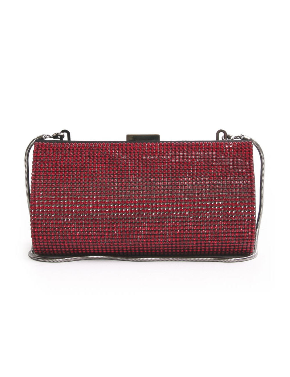Minaudière en cristal mesh rubis SWAROVSKI