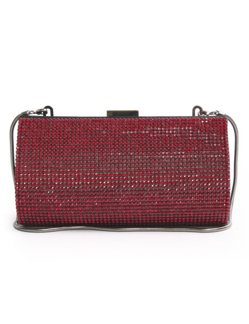 Minaudière en cristal mesh rubis SWAROVSKI