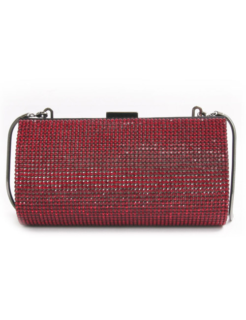 Minaudière en cristal mesh rubis SWAROVSKI