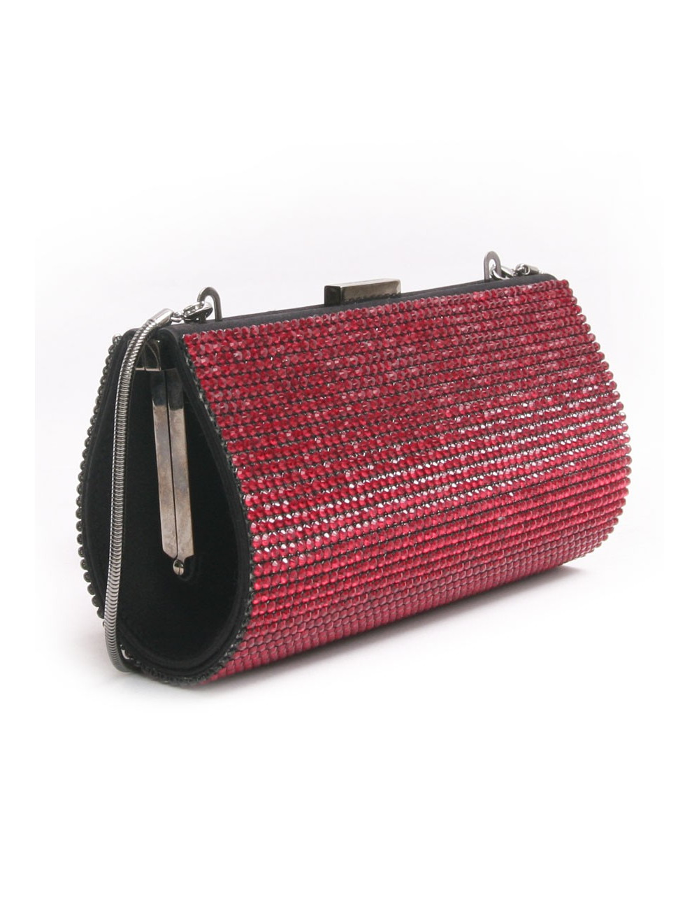Minaudière en cristal mesh rubis SWAROVSKI