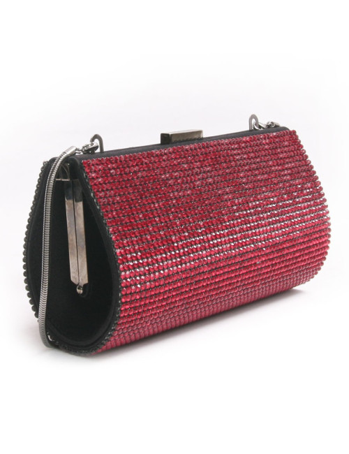 Minaudière en cristal mesh rubis SWAROVSKI