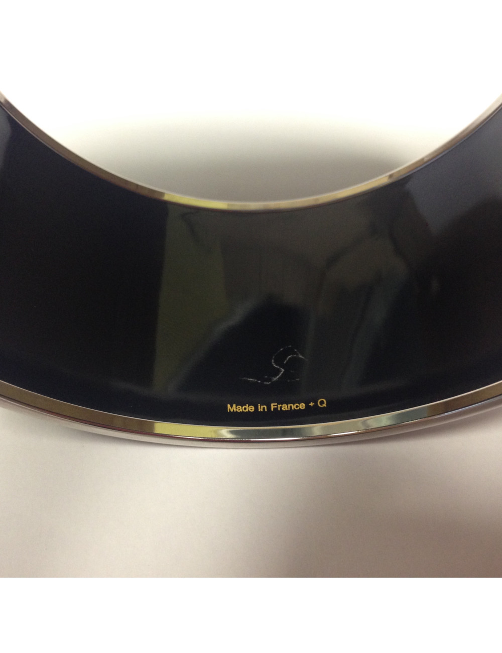 Bracelet HERMES "Grand Apparat" émaillé noir 