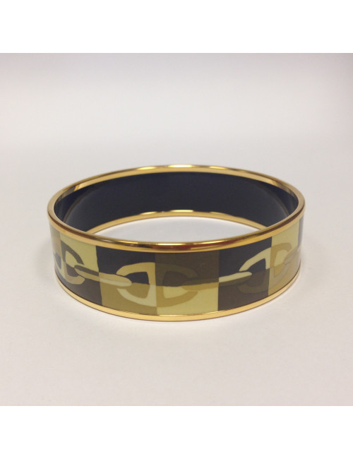 Bracelet "Chaîne d'ancre" HERMES émail doré